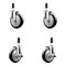 Service Caster 5 Inch 316SS Black Poly Swivel 1-3/8 Inch Expanding Stem Caster Brake SCC, 2PK SS316EX20S514-PPUB-BLK-2-TLB-2-138 - alternate 1
